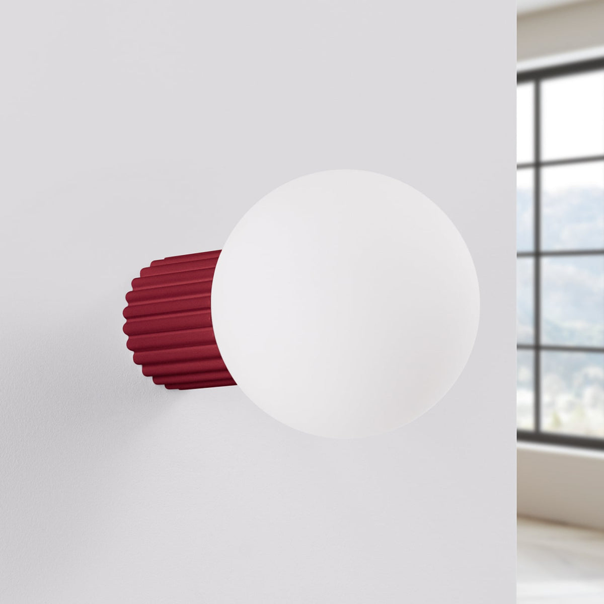 Wandleuchte Wandlampe SOLLUX ORBI Glas Metall dunkelrot Wohnzimmer LED G9 - 5907073081217