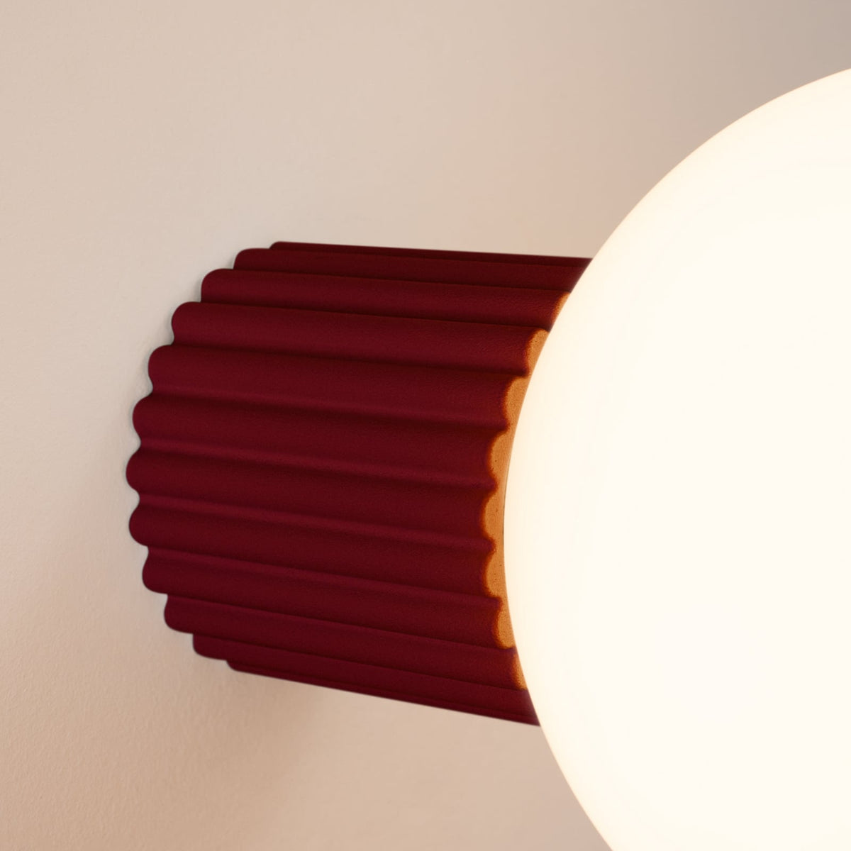 Wandleuchte Wandlampe SOLLUX ORBI Glas Metall dunkelrot Wohnzimmer LED G9 - 5907073081217