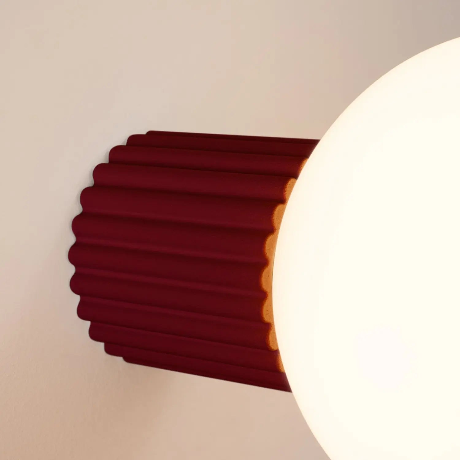 B-Ware Wandleuchte Wandlampe Sollux Orbi Glas Metall Dunkelrot Wohnzimmer Led G9 - 5907073081217