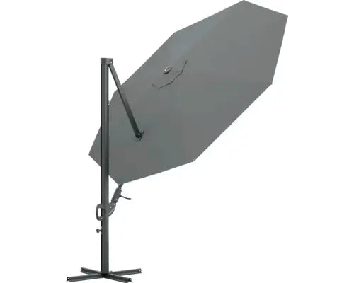 B-Ware Soluna Sonnenschirm Ampelschirm Orléans Uv Schutz Kurbel Polyester Grau Garten - 4306517553326