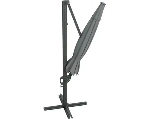 B-Ware Soluna Sonnenschirm Ampelschirm Orléans Uv Schutz Kurbel Polyester Grau Garten - 4306517553326