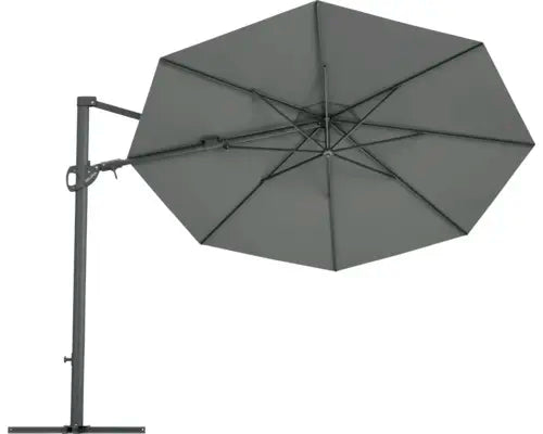 B-Ware Soluna Sonnenschirm Ampelschirm Orléans Uv Schutz Kurbel Polyester Grau Garten - 4306517553326