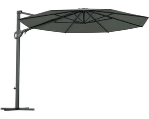 B-Ware Soluna Sonnenschirm Ampelschirm Orléans Uv Schutz Kurbel Polyester Grau Garten