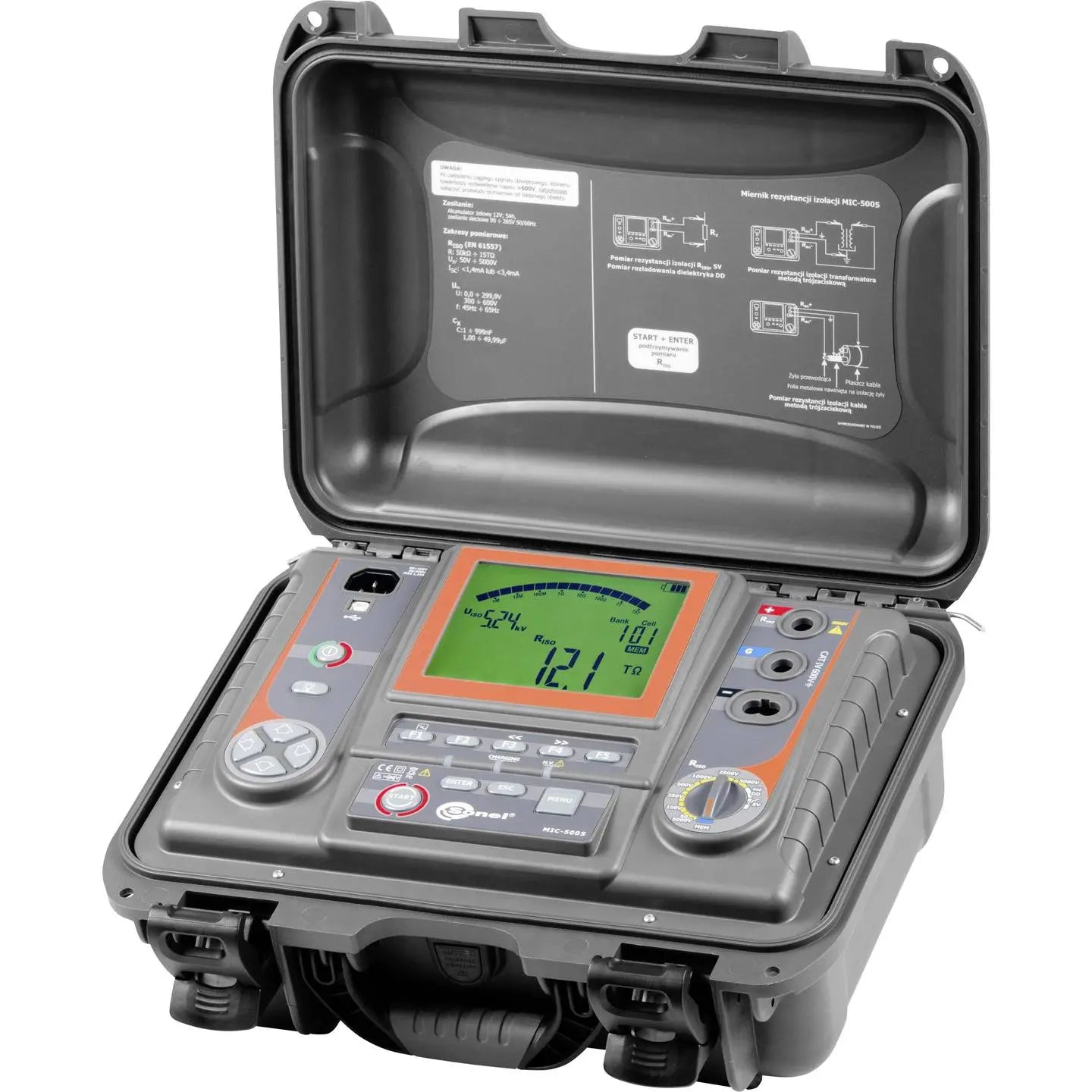 B-Ware Sonel Isolationsmessgerät Prüfgerät Isolation Mic5005 Digital Lcd Schwarz - 5907624021549