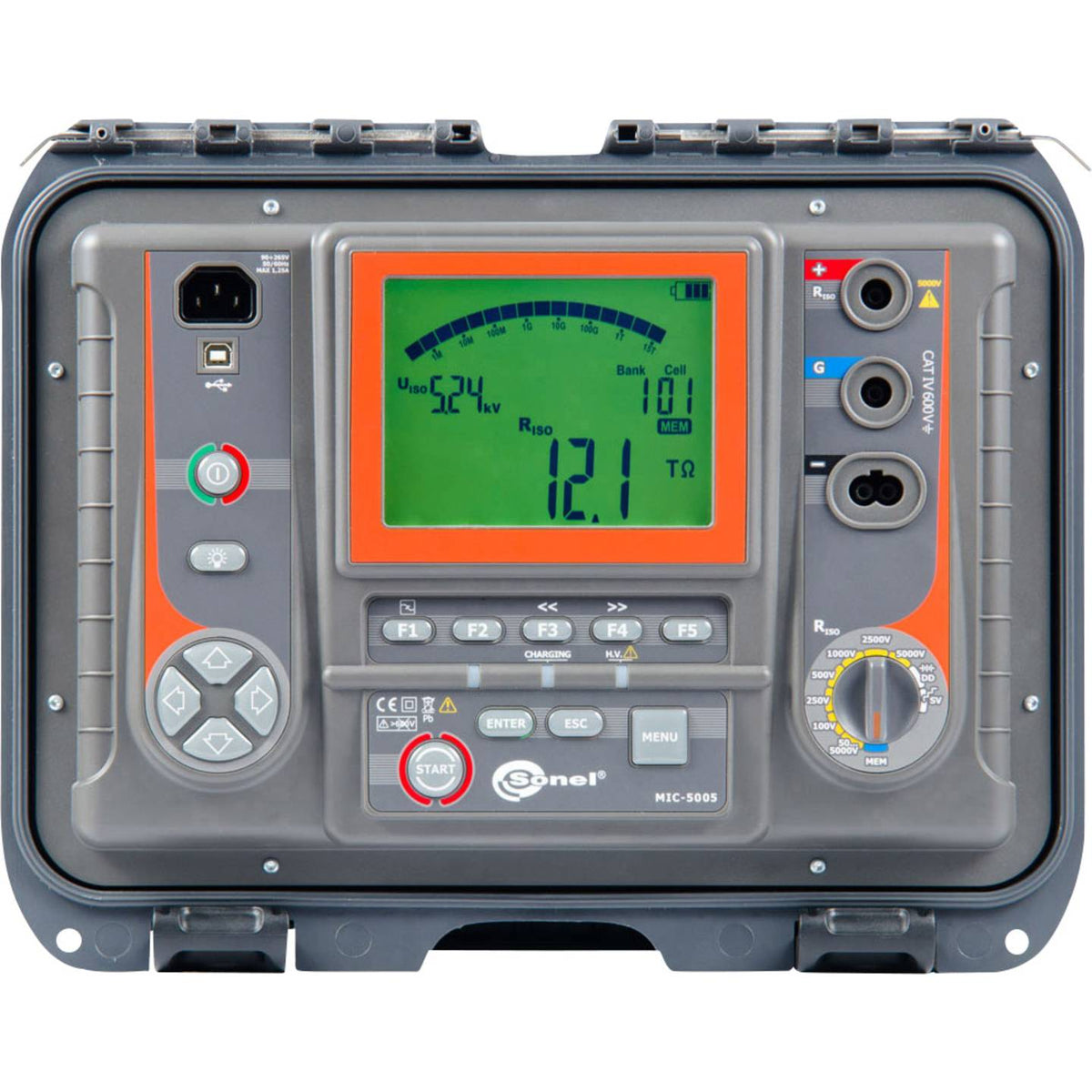 Sonel Isolationsmessgerät Prüfgerät Isolation MIC5005 digital LCD schwarz - 5907624021549