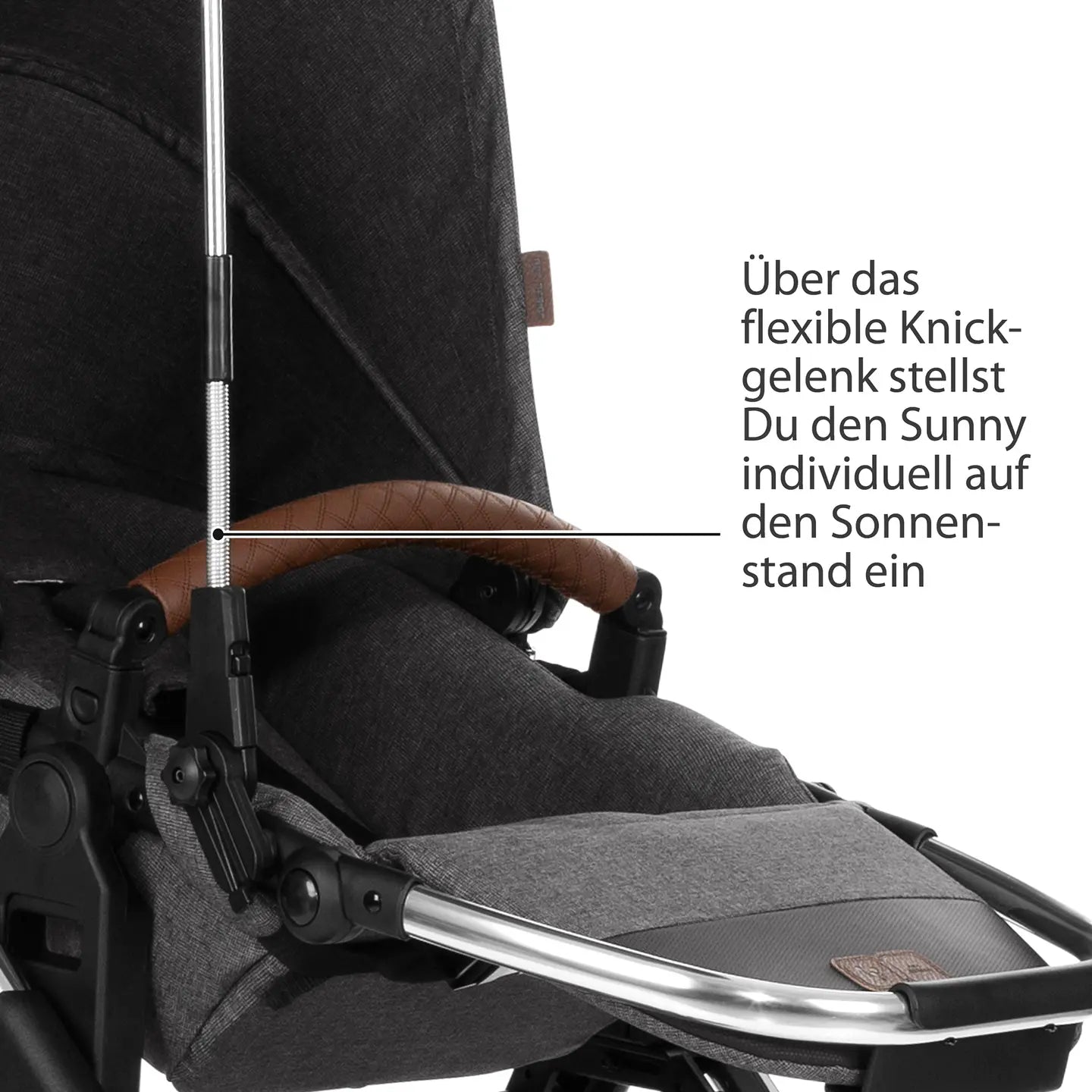 B-Ware Abc Design Sonnenschirm Schirm Sonnenschutz Sunny Asphalt Uv50 Plus Kinderwagen - 4045875052699