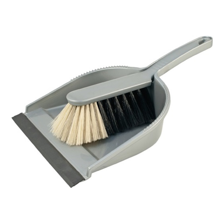 Sorex Kehrgarnitur Set Handfeger Kehrschaufel Kunststoff Silber 8 Stück B-Ware