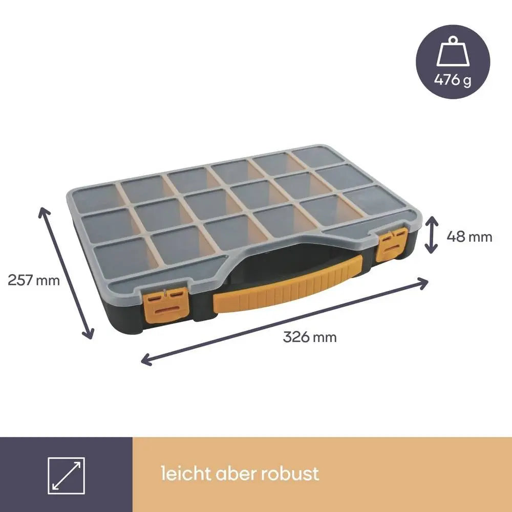 B-Ware Velleman Sortimentskasten Omr13 Aufbewahrungsbox 18 Fächer Transparent 5 Stück - 5410329431082