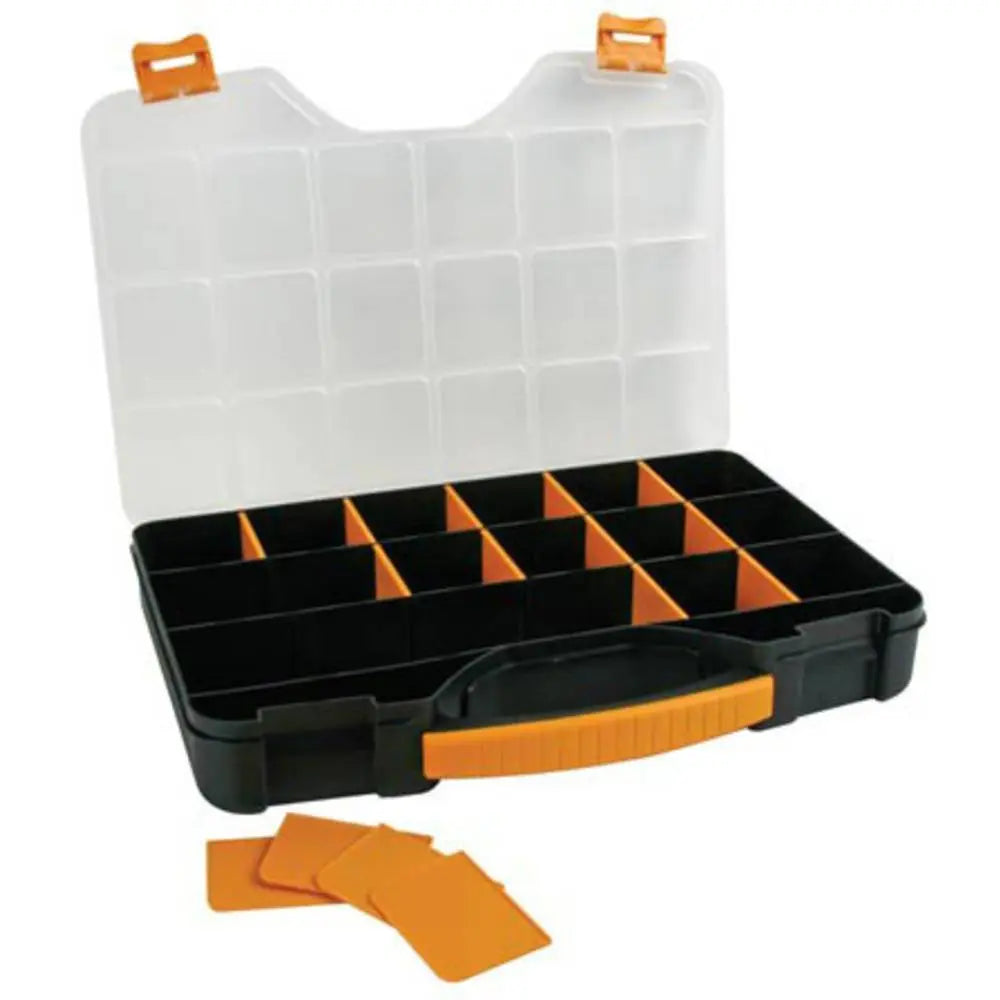 B-Ware Velleman Sortimentskasten Omr13 Aufbewahrungsbox 18 Fächer Transparent 5 Stück - 5410329431082