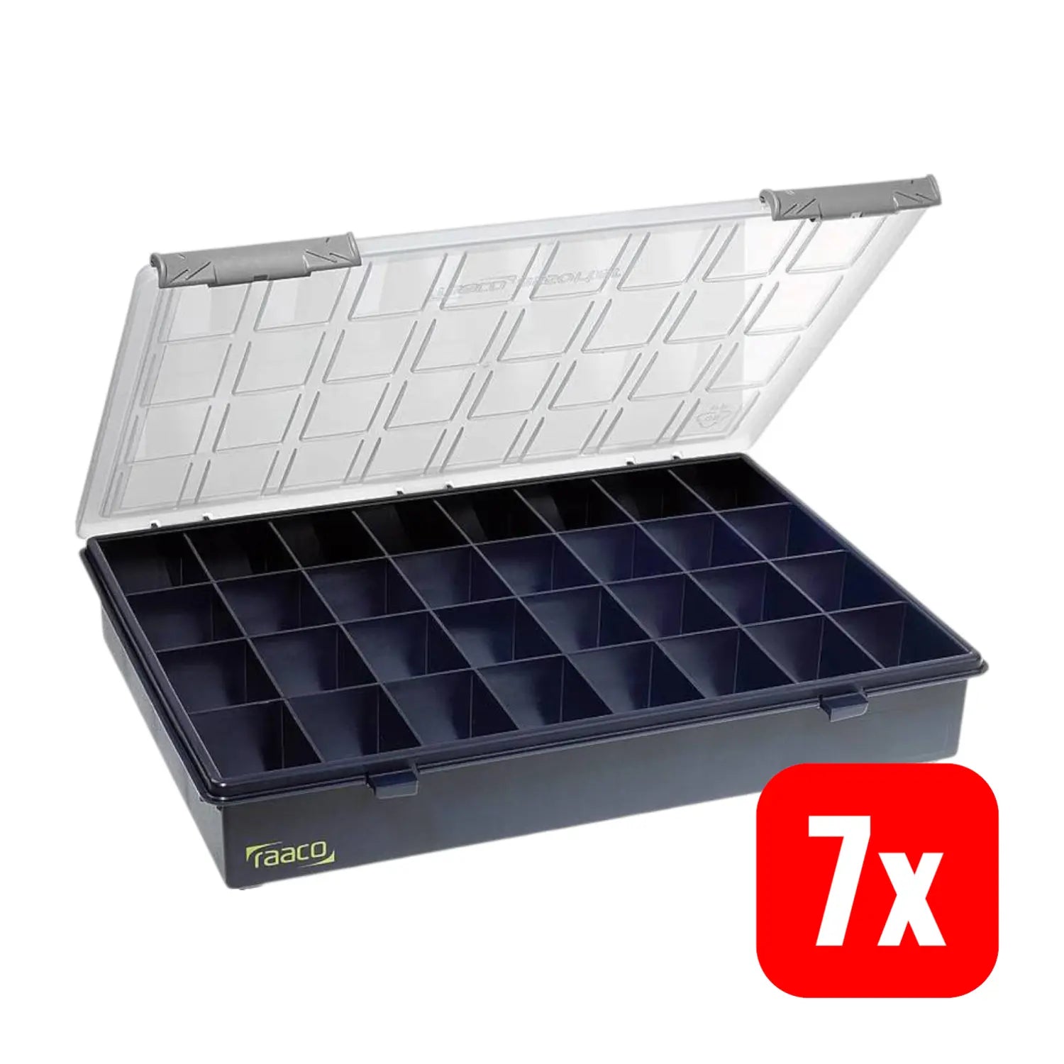 B-Ware Raaco Assorter 4 32 Sortimentskasten 338x260x57 Mm Anzahl Fächer 32 Blau 7 Stück - 5733439136181