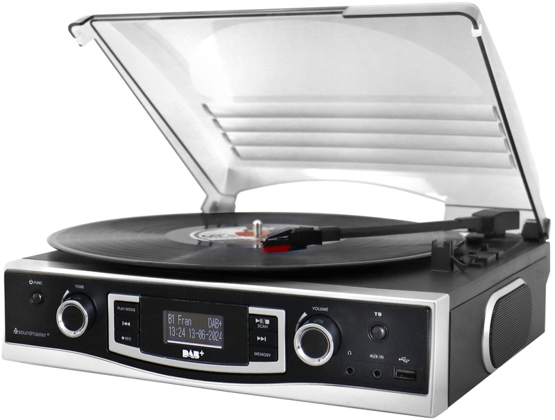 Soundmaster Plattenspieler Soundmaster Pl590 Sw Schallplattenspieler Bluetooth B-Ware - 4005425012498