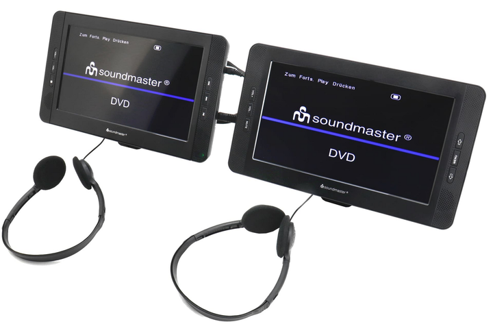 Soundmaster Portabler Dvd Player Player Dvd Pdb1850 Sw Mit 2 Bildschirmen B-Ware - 4005425012207