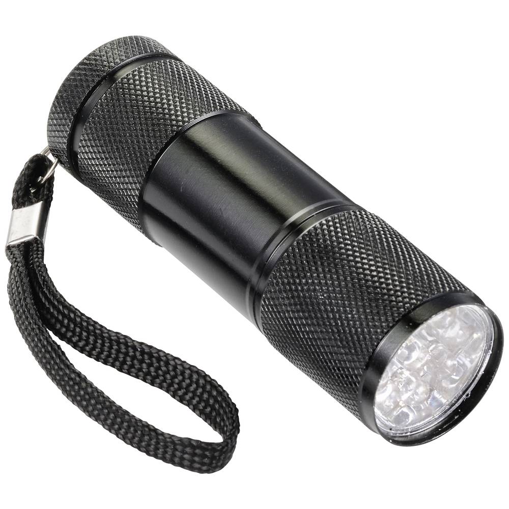 Handlampe Taschenlampe UV LED Schwarz Handschlaufe batteriebetrieben 14 STÜCK - 4064161234090
