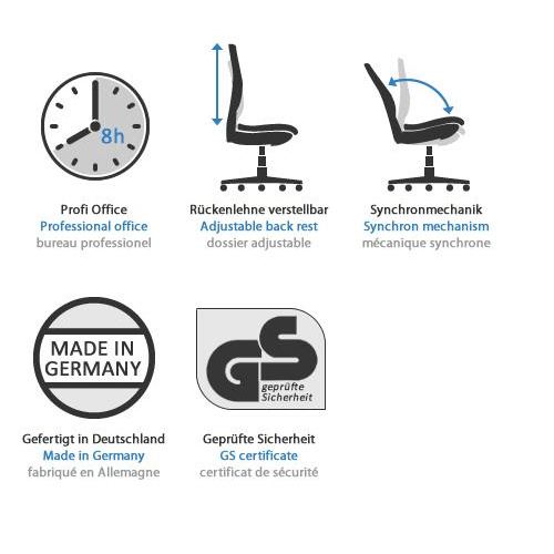 B-Ware Topstar Bürostuhl Drehstuhl Schreibtischstuhl Netzrücken Armlehnen Schwarz - 4014296378411