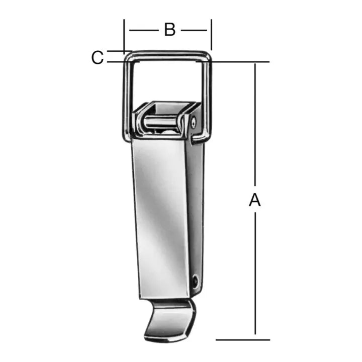 B-Ware Vormann Spannverschluss Ungelocht 87mm 33mm Sta Roh Plombiermöglichkeit 35 Stück - 4003984160261