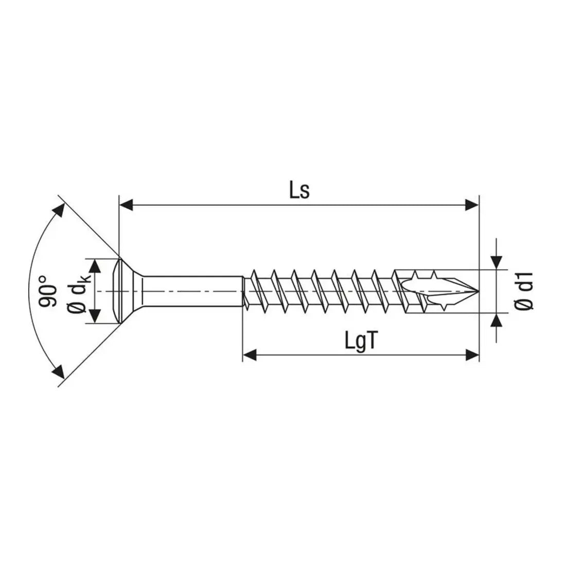 B-Ware Spax Fassadenschrauben Schrauben  Edelstahl A2 Linsensenkkopf 4,5x70mm 100 Stück - 4003530184338