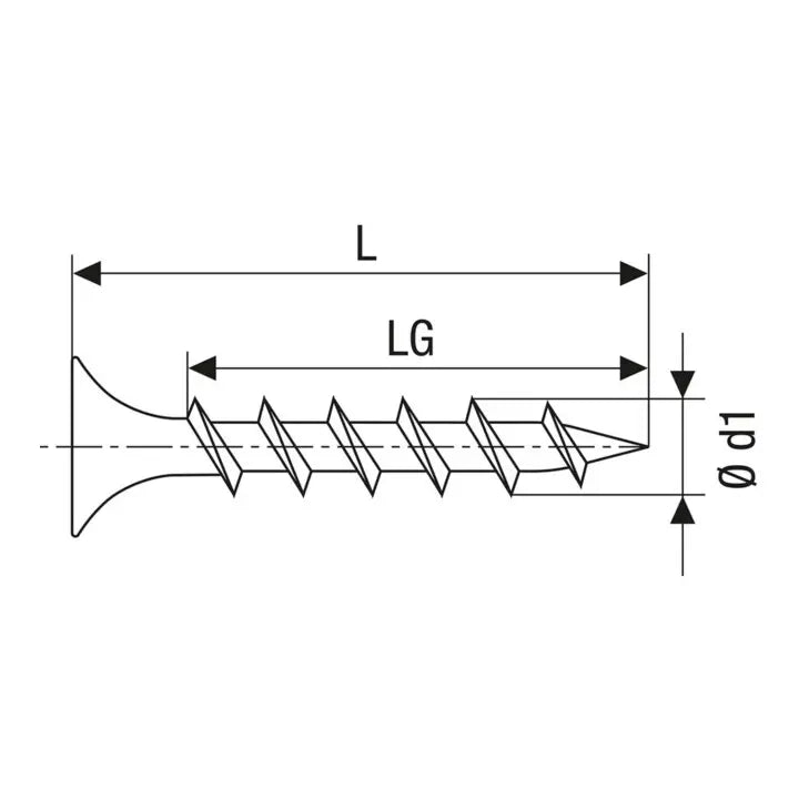 B-Ware Spax Schnellbauschraube Trockenbauschraube Grobgewinde Magazin Gix B 1000 Stück - 4003530259159