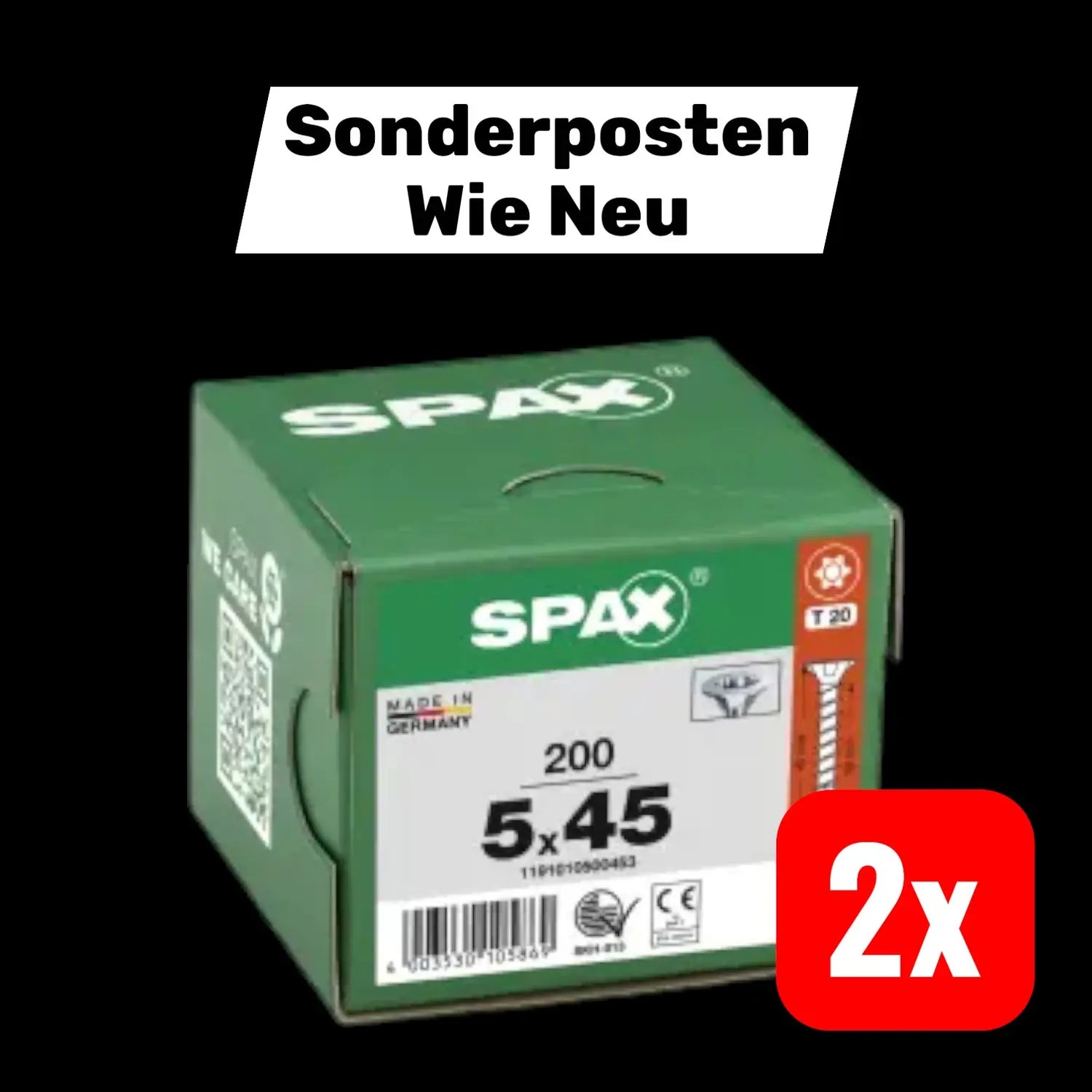 B-Ware Spax Senkkopf T Star Plus Vollgewinde Schraube Holzschraube Stahl Wirox 2 Sets - 4003530105869