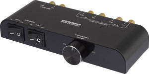 B-Ware SpeaKa Professional 2 Port Lautsprecher-Umschalter integrierter Lautstärkeregler