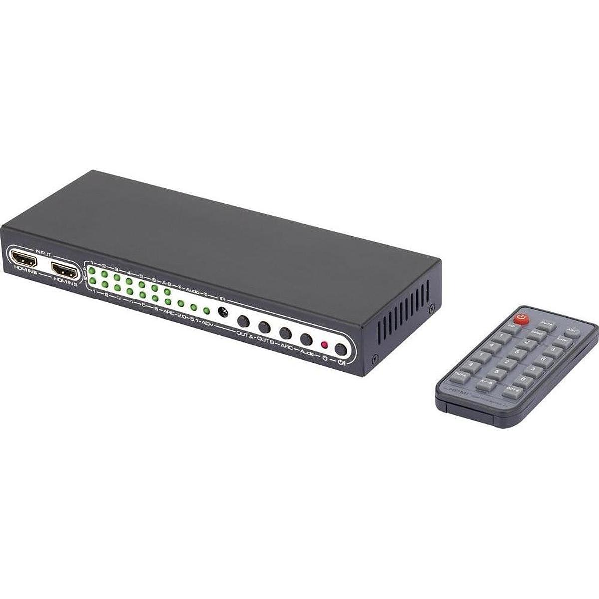 B-Ware Spea Ka Hdmi Matrix Switch Splitter 6 Port Mit Fernbedienung Bild In Bild Port