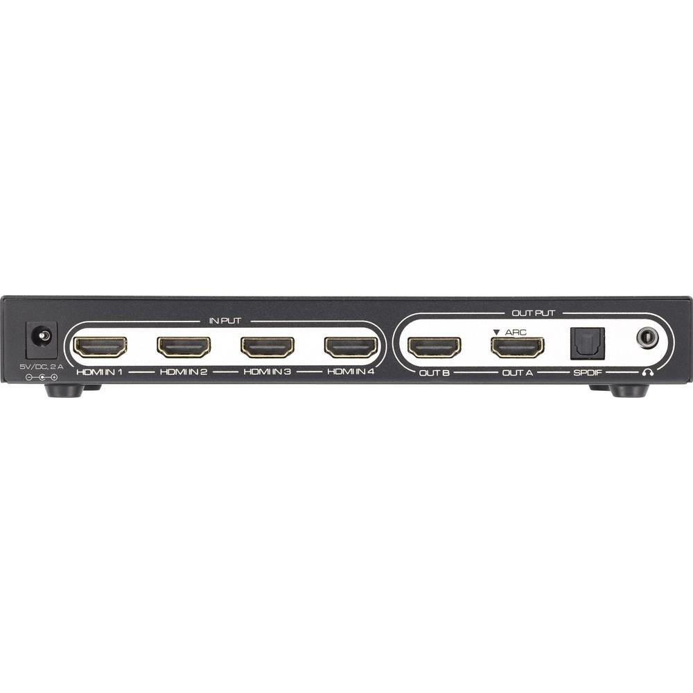 SpeaKa HDMI Matrix Switch Splitter 6-Port mit Fernbedienung Bild in Bild Port