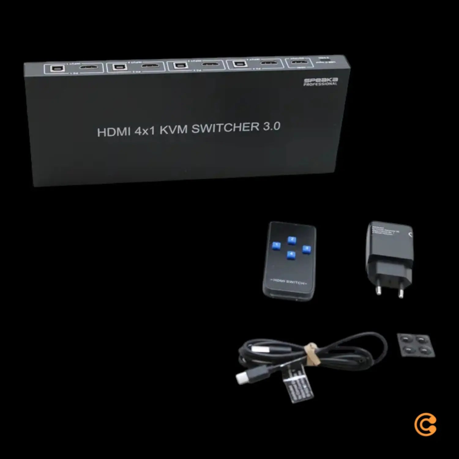 B-Ware Speaka Professional Kvm Umschalter Switch Hdmi 4x1 Schwarz Computer Zubehör Usb
