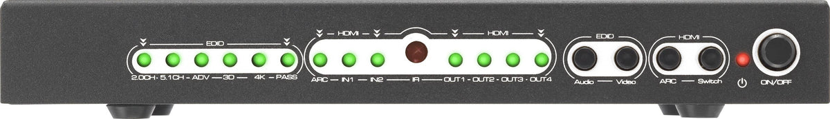 speaka-professional 4 Port HDMI-Splitter mit Fernbedienung Audio-Port 3840x2380 - 4016139138091