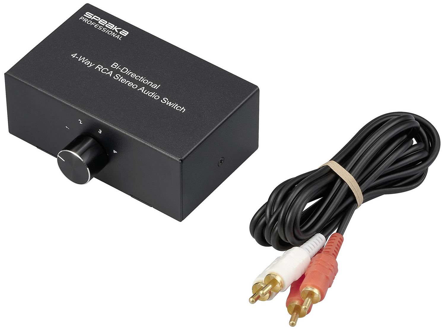 B-Ware Speaka Professional 4 Port Cinch Audioverteiler Switch Audio Hdmi 2 Stück - 4064161320298