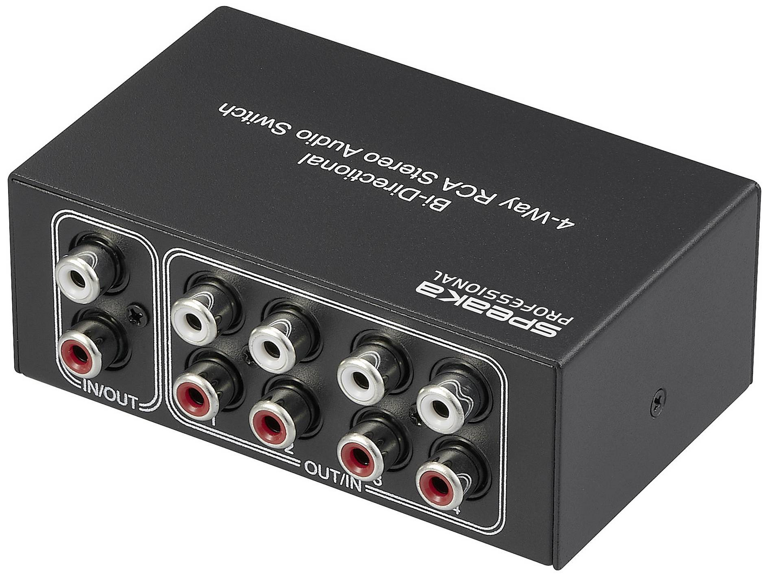 B-Ware Speaka Professional 4 Port Cinch Audioverteiler Switch Audio Hdmi 2 Stück - 4064161320298
