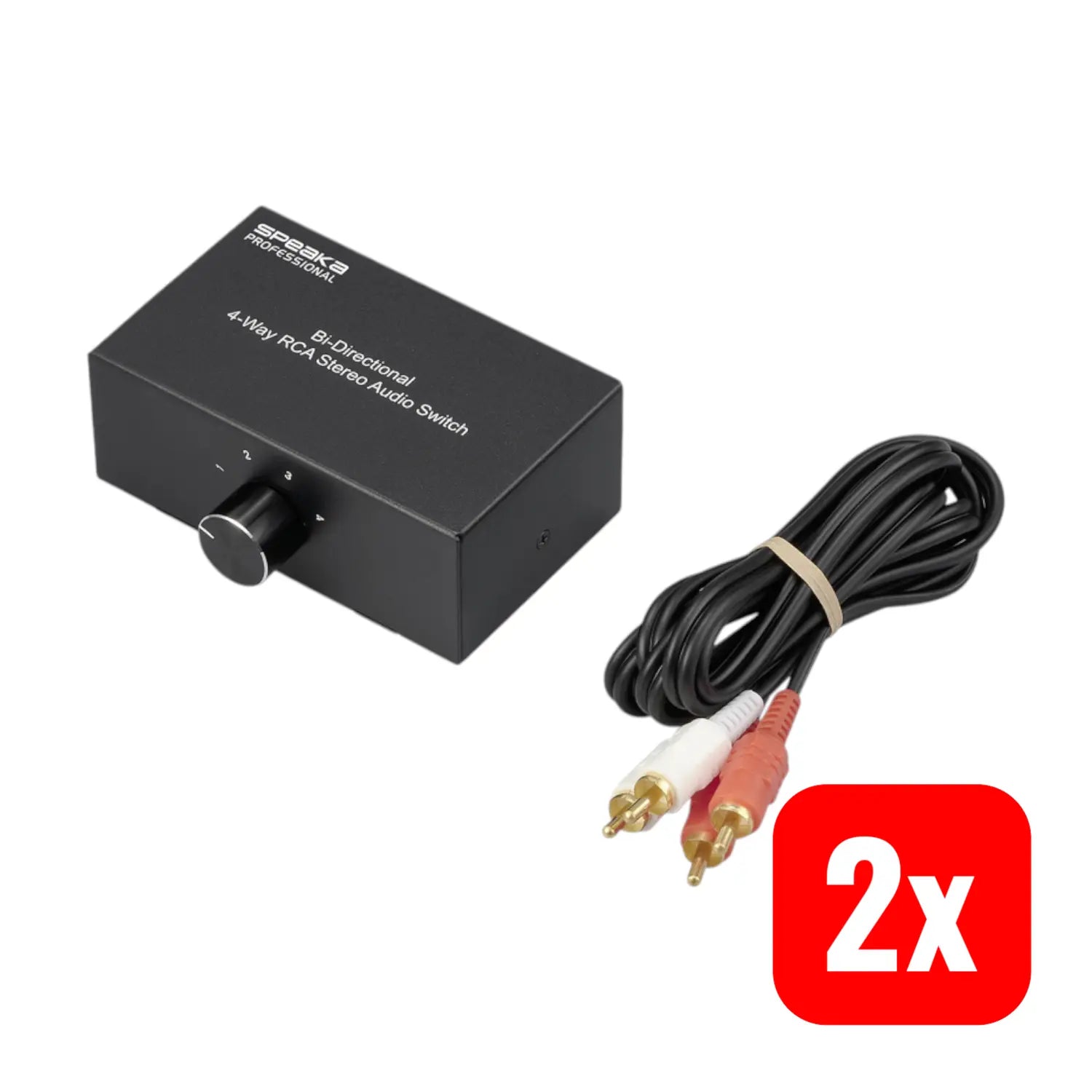 B-Ware Speaka Professional 4 Port Cinch Audioverteiler Switch Audio Hdmi 2 Stück - 4064161320298