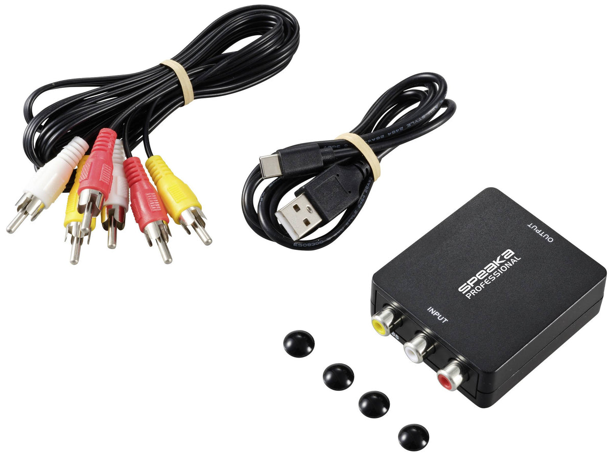 SpeaKa Professional Cinch - HDMI 1920 x 1080 Pixel AV Konverter Adapter 2 STÜCK - 4064161315386