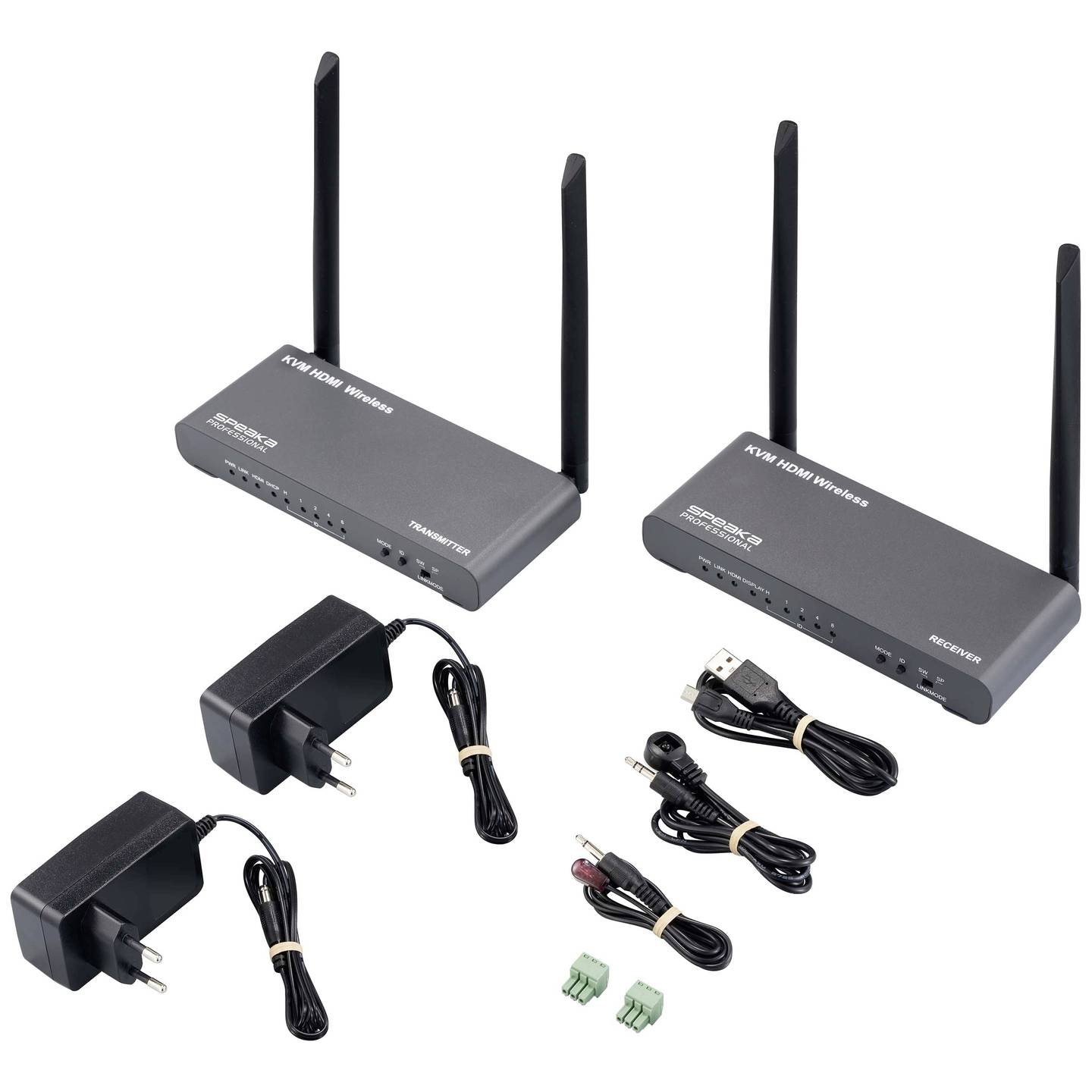 B-Ware Speaka Professional Sp Hde 620 Hdmi Funkübertragung Extender Grau Kvm 100m69 - 4064161325354