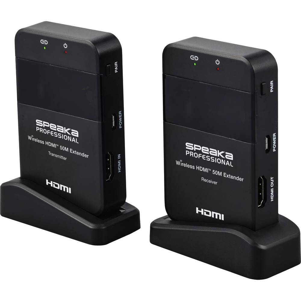SpeaKa Professional SP-HDE-320 HDMI-Funkübertragung 50 m 5 GHz 1920 x 1080 Pixel - 4064161328041