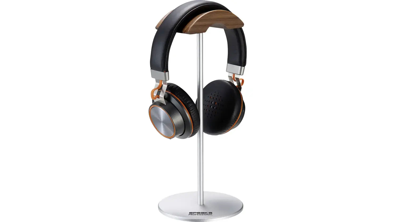 B-Ware Spea Ka Professional Kopfhörerständer Headsetständer Silber Walnuss Alu 2 Stück - 4064161199405