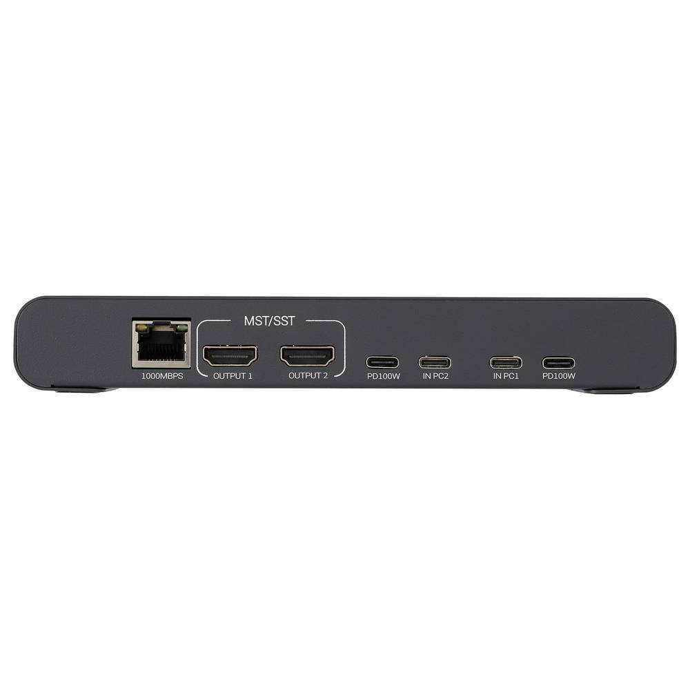 SpeaKa Professional KVM Umschalter Switch Rechner PC Grau HDMI USB-A USB-C 2Port - 4064161487694