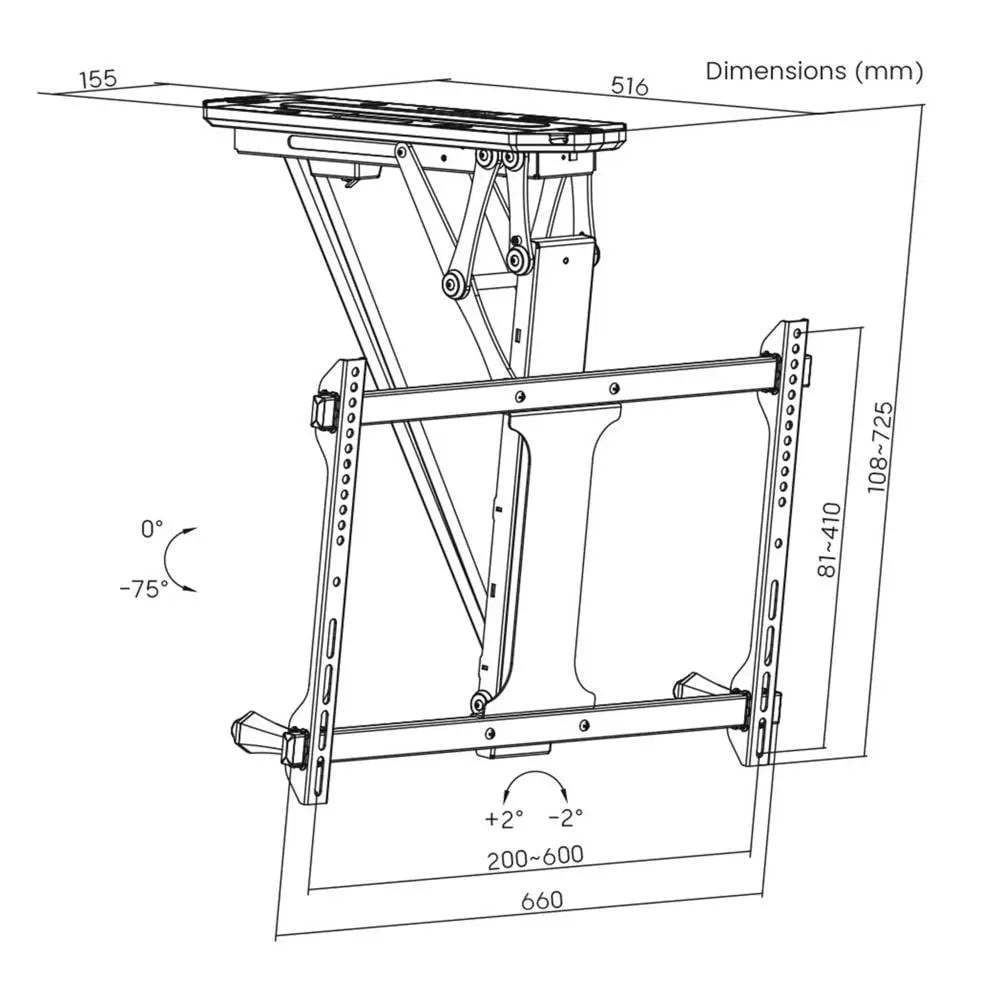 B-Ware Spea Ka Professional Tv Deckenhalterung Fernsehalterung 32 70"  Siehe Text/Foto - 4064161207988
