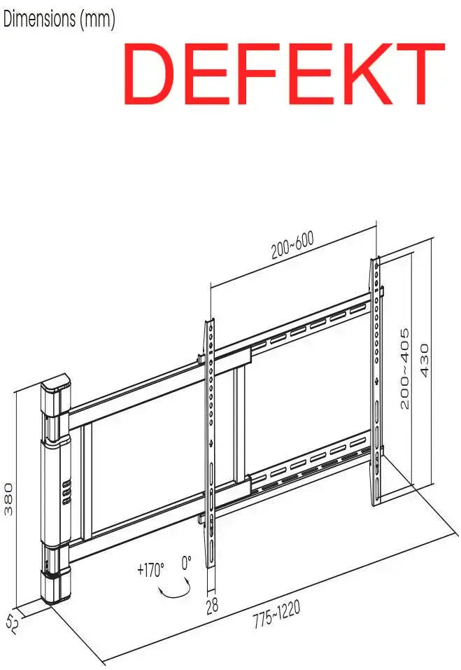Spea Ka Professional Tv Wandhalterung Elektrisch Motorisiert Schwenk Defektware D-Ware - 4064161214856