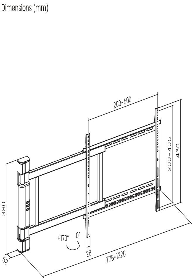 SpeaKa Professional TV-Wandhalterung elektrisch motorisiert 81,3 cm DEFEKTWARE - 4064161214856