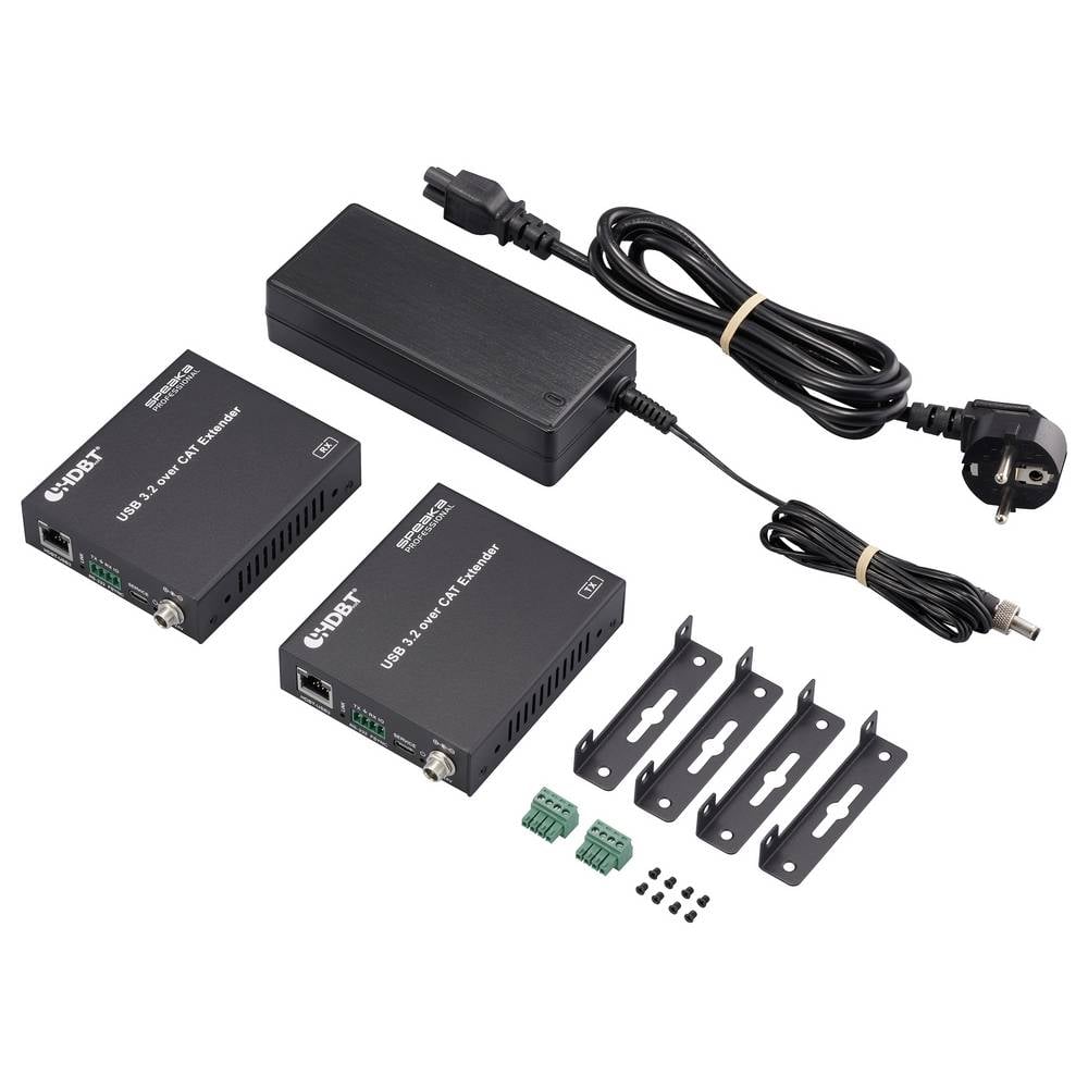 SPEAKA PROFESSIONAL KVM Extender Verlängerung USB Extender Hub USB C Schwarz - 4064161408026