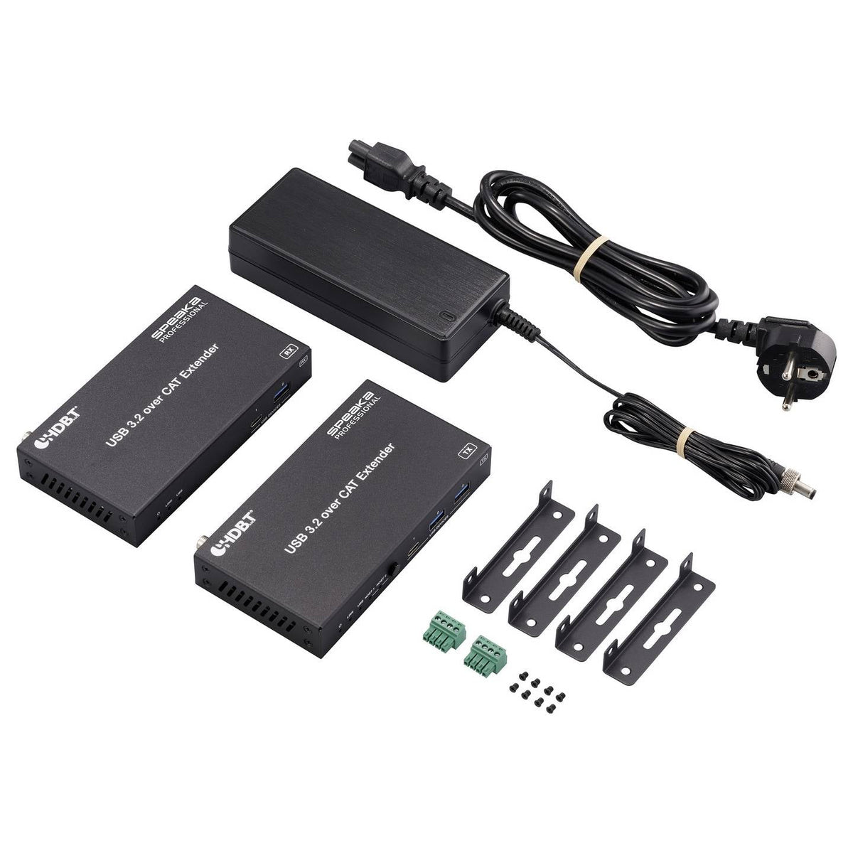 SpeaKa Professional KVM Extender Umschalter Computer PC USB Steuerung Schwarz - 4064161408248