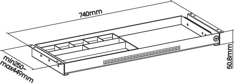 B-Ware Spea Ka Professional Sp10938492 Untertisch Schublade 740x449mm Schließbar 2 Stück - 4064161240541