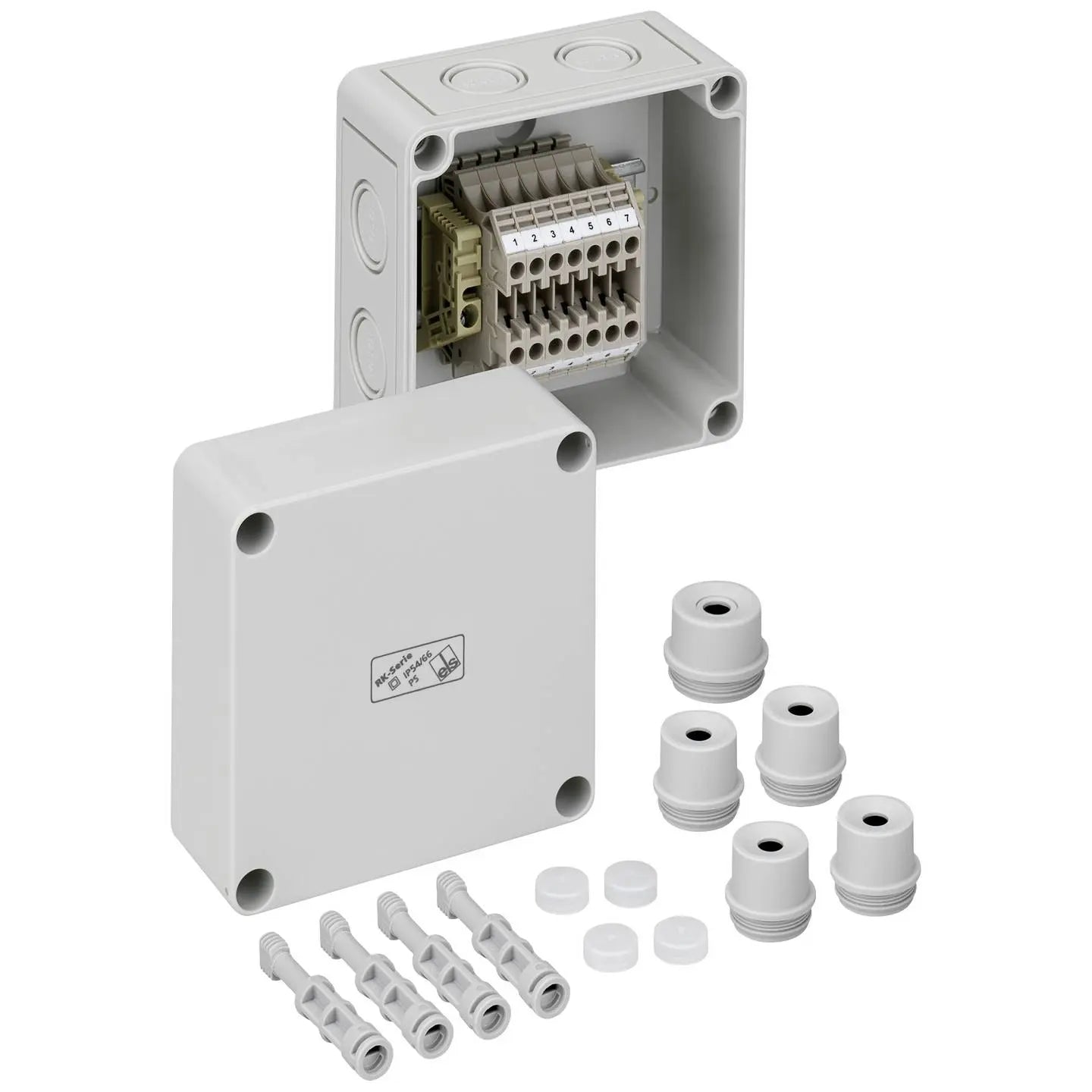 B-Ware Spelsberg Reihenklemmengehäuse Anschlusskasten Rk 4/07 Polystyrol Grau 12 Stück - 4013902312856