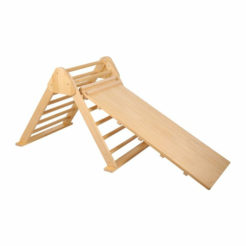 Spielmaus Holz Kletterpyramide Kletterspielzeug Spiel Mit Leiter 90 X 70 X 60 Cm B-Ware - 4018501092970