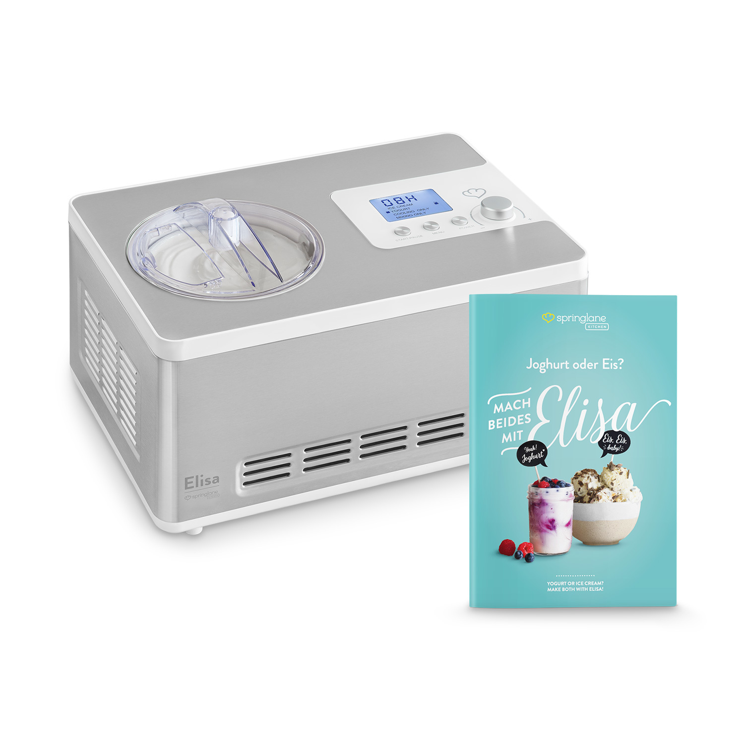 Springlane Elisa Eismaschine Joghurtbereiter Speiseeismaschine Siehe Text/Foto B-Ware - 4056499024269
