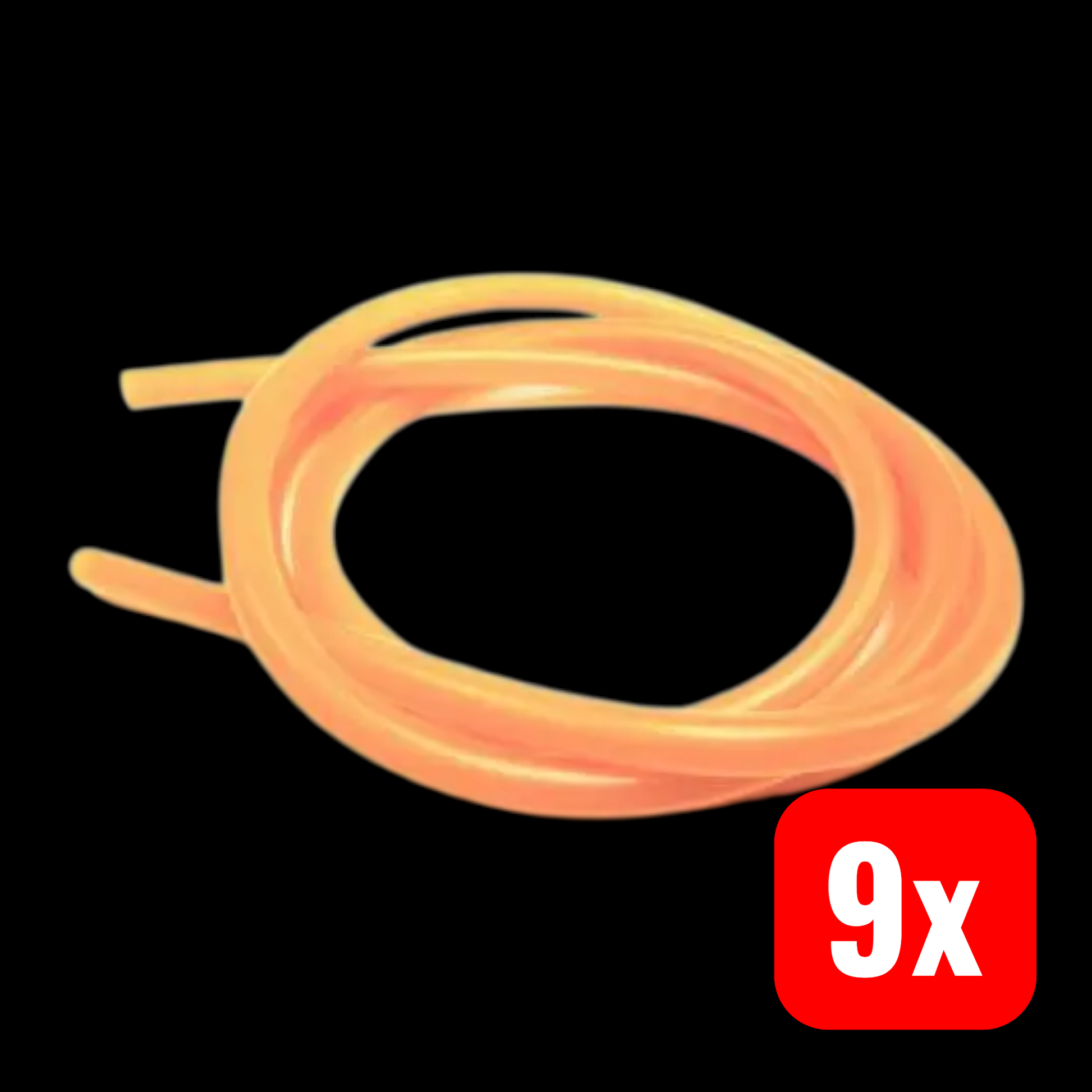 Xceed Silikonschlauch Kraftstoffleitung Benzinschlauch 1 m orange 9 STÜCK - 8717135044442