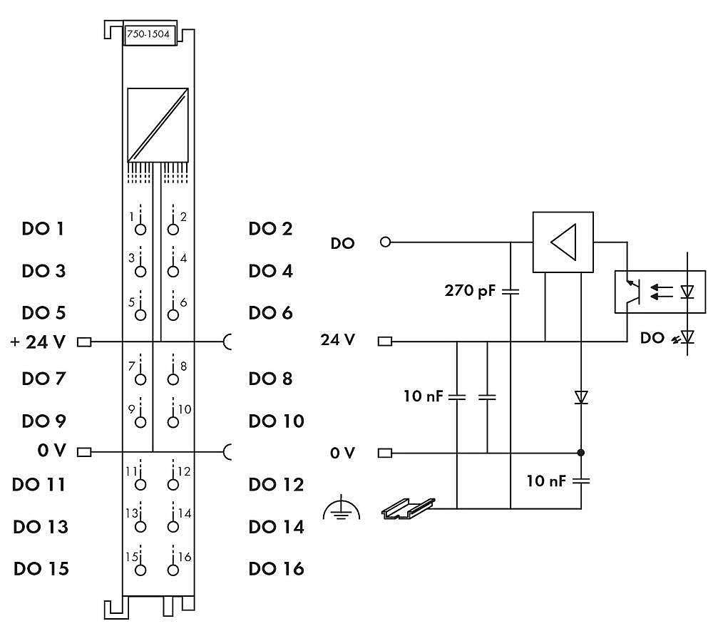 B-Ware Wago Sps Erweiterungsmodul 750 1504 24 V/Dc 16 Kanal Ausgangsklemme 200 Stück - 4045454905576