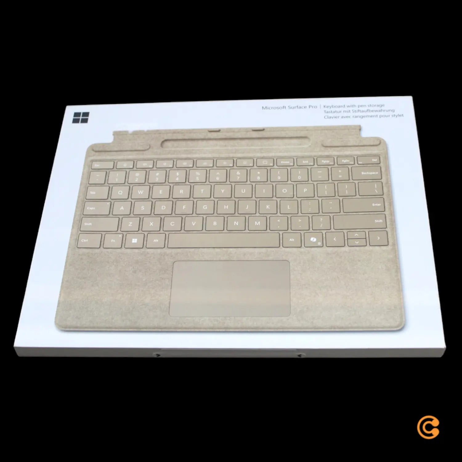 B-Ware Microsoft Tablet Tastatur Keyboard Abdeckung Surface Pro Stiftaufbewahrung Beige - 196388338573