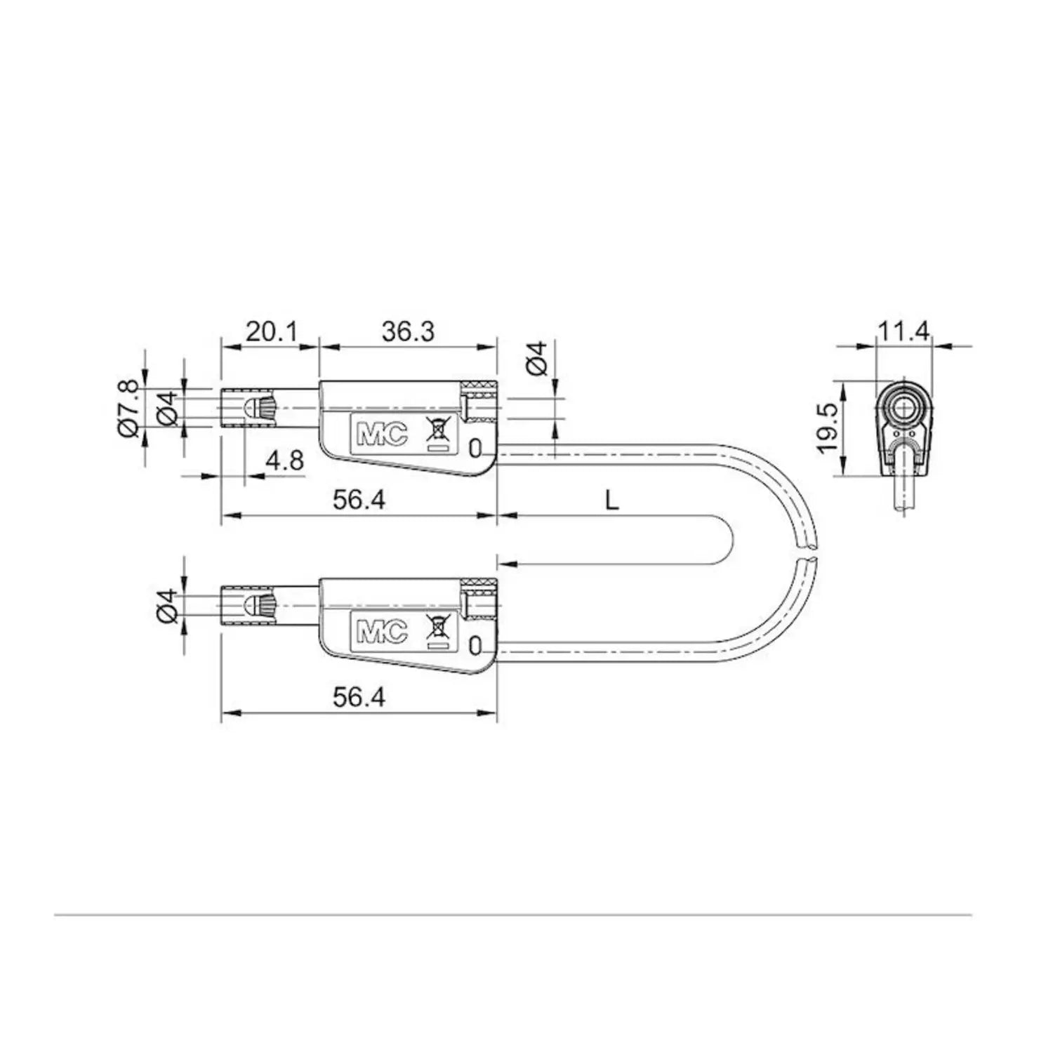 B-Ware Stäubli Messleitung Kabel Messleitung Prüfleitung Slk 4 N F10 25 Cm 10 Stück - 4255674603880