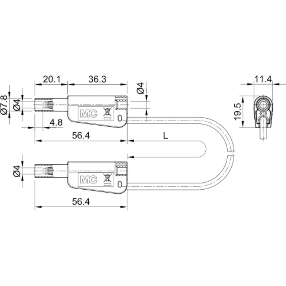B-Ware Stäubli Slk 4 N F10 Sicherheits Messleitung Kabel 150 Cm Blau 16 Stück - 4255674604313