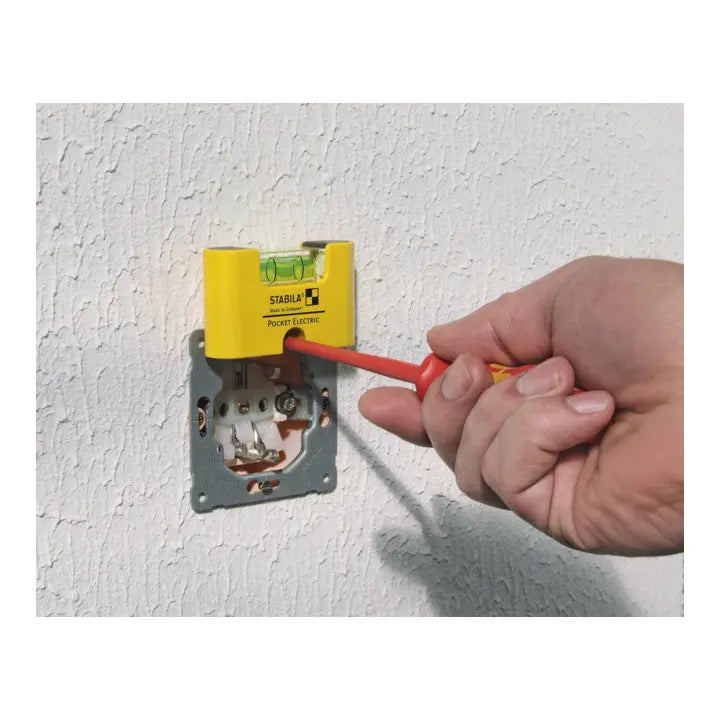 B-Ware Stabila Wasserwaage Libelle Mini Pocket Messwerkzeug Magnet Gürtelclip Gelb - 4005069181154